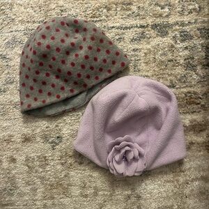 GAP Kids Gray and Purple Beanie Set